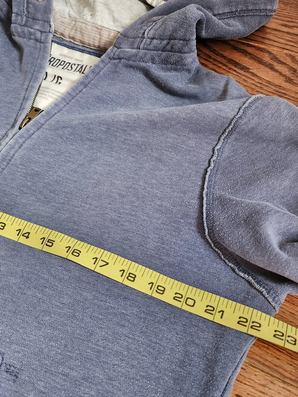 Vintage Aeropostale Full Zip Hoodie Grunge L Distressed Y2K 90s Trashed Skater - Picture 3 of 14